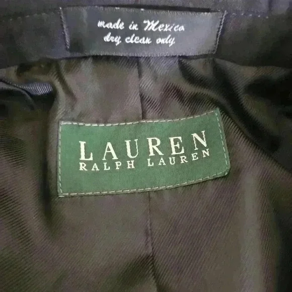 Ralph Lauren Mens Black Green Label Classic Formal Suit Jacket 44L